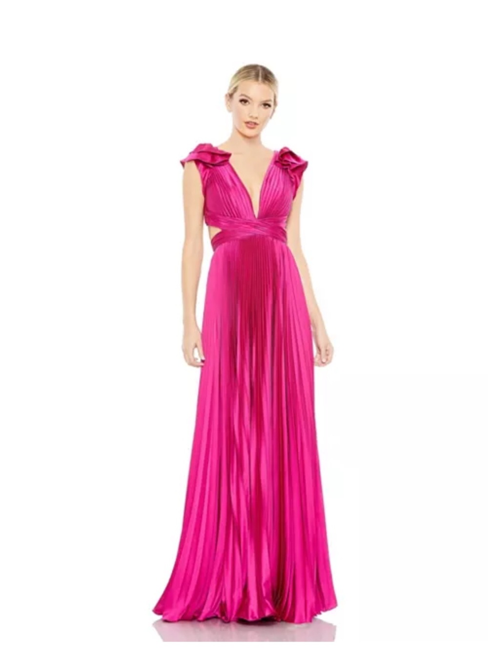 Mac Duggal Pleated Pink Dress